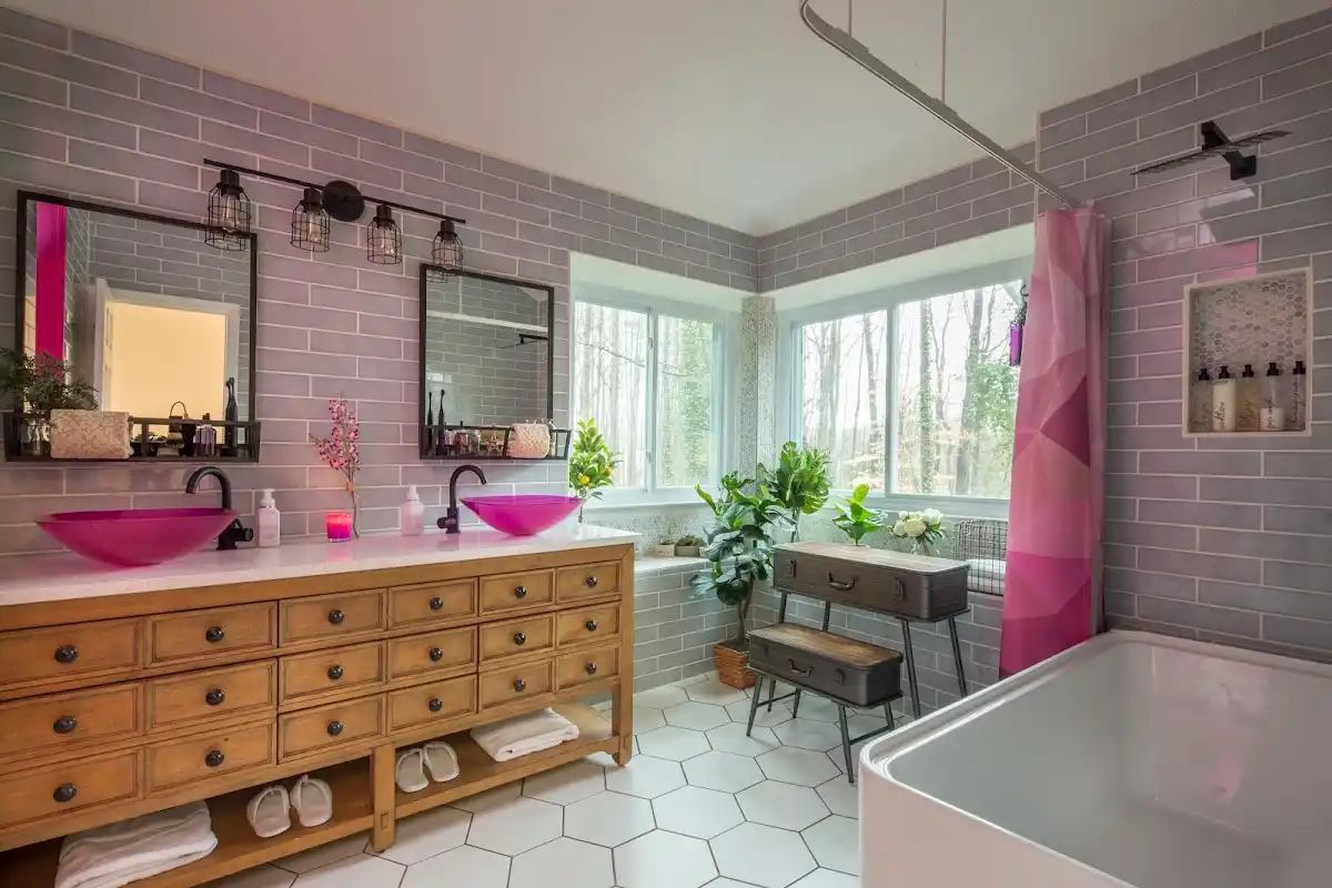Bathroom renovation after water damage restoration in Chalco